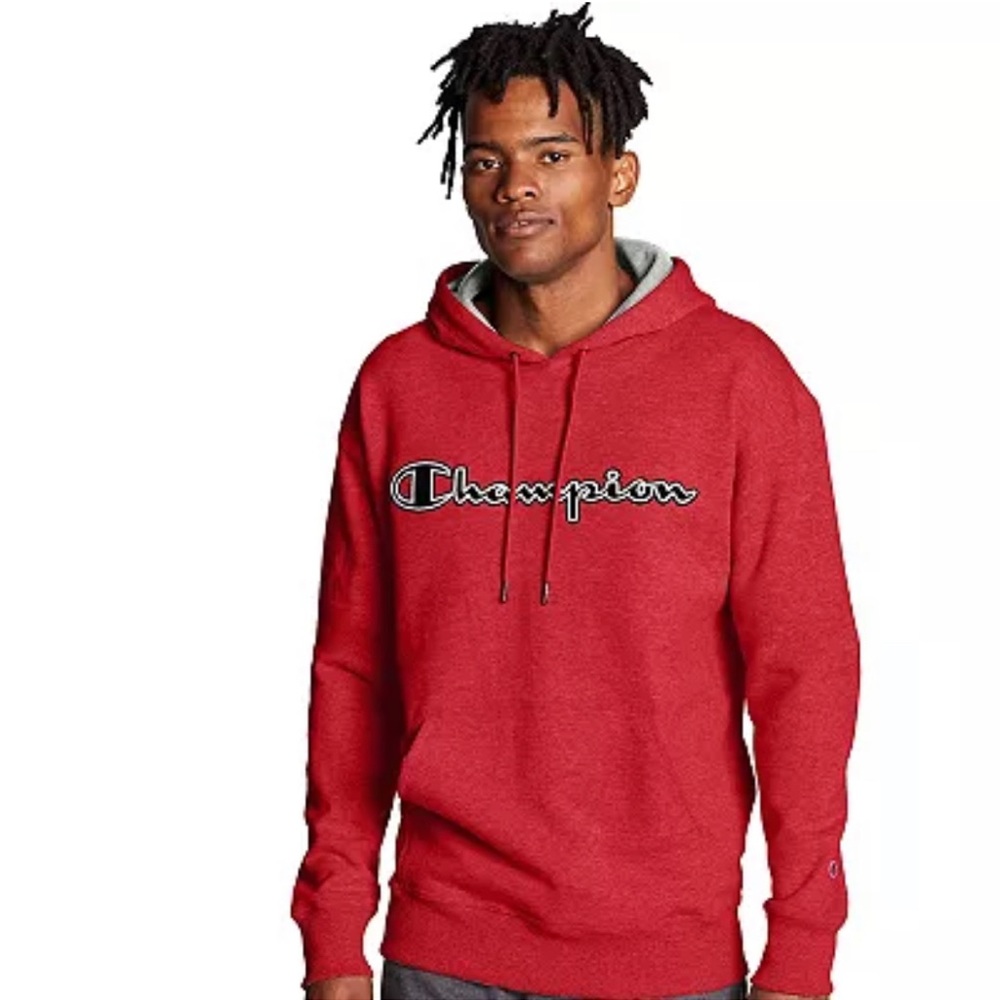 Men's Champion® Powerblend Fleece Graphic Pullover Hoodie
